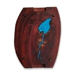 בוצר בשר ענק מגזע אקליפטוס בשילוב אפוקסי כחול 2