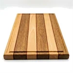 קרש חיתוך גדול מעץ בשילוב עצים טבעיים - פסים עבים 2