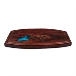 בוצר בשר ענק מגזע אקליפטוס בשילוב אפוקסי כחול 3