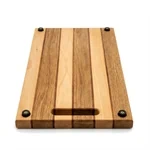 קרש חיתוך גדול מעץ בשילוב עצים טבעיים - פסים עבים 4