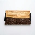 מגש הגשה יוקרתי משולב עץ זית ופולי קפה 2