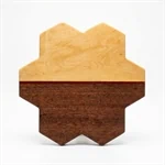 כוורת פיצוחים מעץ טבעי, מגש הגשה בעיצוב גאומטרי. 5