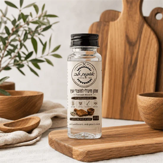 שמן מינרלי למוצרי עץ הבאים במגע עם מזון - Food Grade Mineral Oil כולל משלוח חינם (יש לבחור "איסוף עצמי"